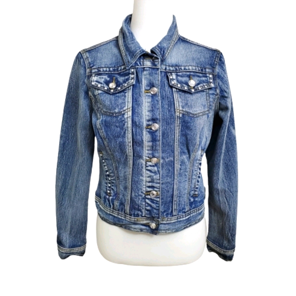 Earl Jean Embellished Denim Jacket